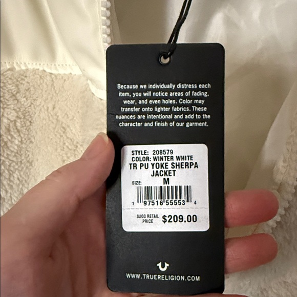 True Religion Embroidered Sherpa Jacket - Picture 8 of 12